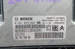 БЛОК УПРАВЛЕНИЯ PEUGEOT 207 1.4 HDI 0281015849 9674254080