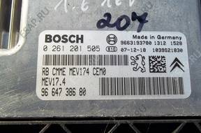 БЛОК УПРАВЛЕНИЯ PEUGEOT 207 1.6 16V 9664738680 0261201505