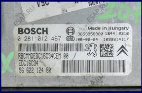 БЛОК УПРАВЛЕНИЯ   PEUGEOT 207 1.6 HDI 0281012467