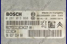 БЛОК УПРАВЛЕНИЯ   PEUGEOT 207 1.6 HDI 0281013868
