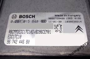 БЛОК УПРАВЛЕНИЯ PEUGEOT 207 1.6HDI 9674244680 0281015848