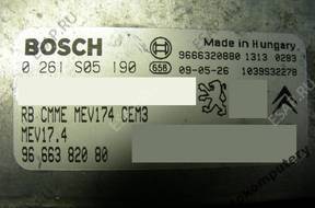 БЛОК УПРАВЛЕНИЯ PEUGEOT 207 1.6VTI 9666382080 0261s05190