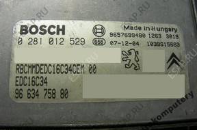 БЛОК УПРАВЛЕНИЯ PEUGEOT 207 9663475880 0281012529 +KOD