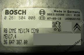 БЛОК УПРАВЛЕНИЯ PEUGEOT 207 9664738780 0261s04008