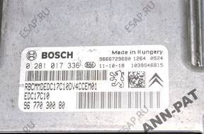 БЛОК УПРАВЛЕНИЯ PEUGEOT 207 CITROEN C4 1.4 HDI 0281017336