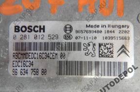 БЛОК УПРАВЛЕНИЯ   PEUGEOT 207 HDI 0281012529