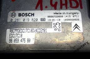 БЛОК УПРАВЛЕНИЯ PEUGEOT 208 9805947580 0281019820