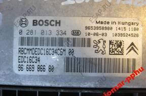 БЛОК УПРАВЛЕНИЯ   PEUGEOT 3008 1.6 HDI 0281013334