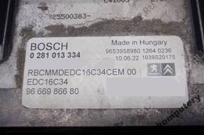БЛОК УПРАВЛЕНИЯ PEUGEOT 3008 9666986680 0281013334 БЕЗ КОДА