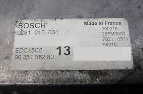 БЛОК УПРАВЛЕНИЯ PEUGEOT 306 9635158280 0281010031 +KOD