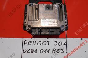 БЛОК УПРАВЛЕНИЯ PEUGEOT 307   0281011863