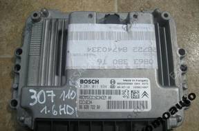 БЛОК УПРАВЛЕНИЯ  PEUGEOT 307 1.6 HDI 110KM