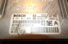 БЛОК УПРАВЛЕНИЯ PEUGEOT 307 1.6 HDI 2006 год 0281011863