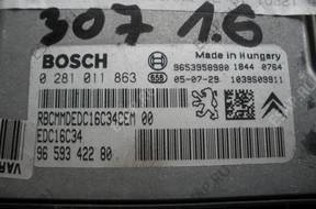 БЛОК УПРАВЛЕНИЯ PEUGEOT 307 1.6 HDI