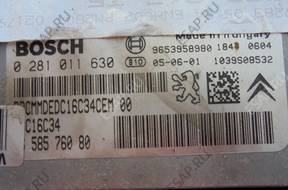 БЛОК УПРАВЛЕНИЯ PEUGEOT 307 1.6HDI 0281011630 9653958980