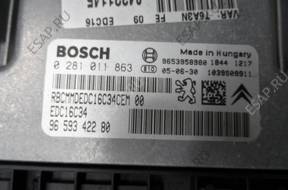 БЛОК УПРАВЛЕНИЯ PEUGEOT 307 1.6HDI 0281011863 9659342280