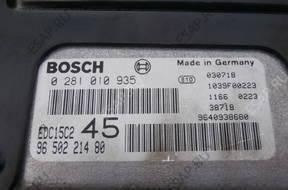 БЛОК УПРАВЛЕНИЯ PEUGEOT 307 2.0HDI 9650221480 0281010935