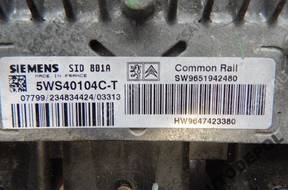 БЛОК УПРАВЛЕНИЯ PEUGEOT 307 5WS40104C-T 9647423380