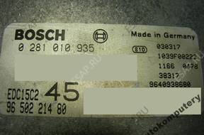 БЛОК УПРАВЛЕНИЯ PEUGEOT 307 9650221480 0281010935 +KOD