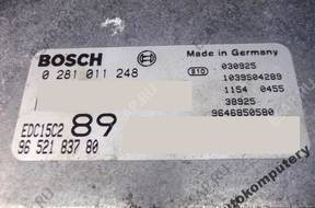 БЛОК УПРАВЛЕНИЯ PEUGEOT 307 9652183780 0281011248 +KOD