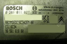 БЛОК УПРАВЛЕНИЯ PEUGEOT 307 9656161880 0281011627 +KOD