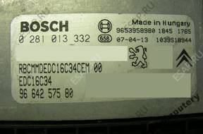 БЛОК УПРАВЛЕНИЯ PEUGEOT 307 9664257580 0281013332 +KOD