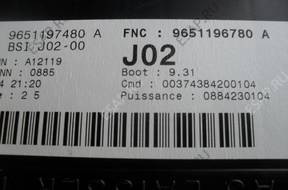 БЛОК УПРАВЛЕНИЯ PEUGEOT 307   BSI 9651196780A