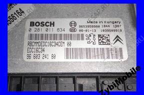 БЛОК УПРАВЛЕНИЯ PEUGEOT 307   ДВИГАТЕЛЕМ 0281011634