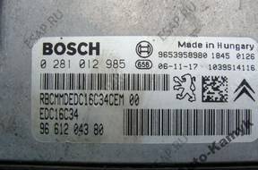БЛОК УПРАВЛЕНИЯ Peugeot 307 lift 1.6 HDI  ДВИГАТЕЛЕМ