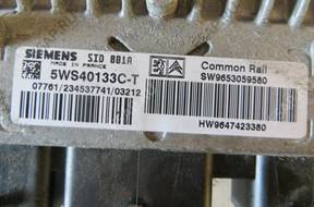 БЛОК УПРАВЛЕНИЯ PEUGEOT 307 sid801a 5ws40133ct 9653059580