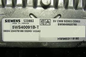 БЛОК УПРАВЛЕНИЯ PEUGEOT 307 sid803 5ws40091bt 9649920780