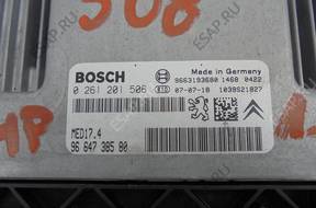 БЛОК УПРАВЛЕНИЯ PEUGEOT 308 1,6THP 9663193680 0261201506