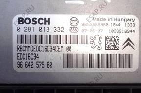 БЛОК УПРАВЛЕНИЯ PEUGEOT 308 1.6 HDI 9664257580 0281013332