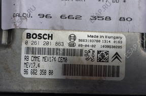 БЛОК УПРАВЛЕНИЯ PEUGEOT 308 1.6 VTI MEV17.4 9666235880