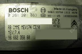 БЛОК УПРАВЛЕНИЯ PEUGEOT 308 1.6VTI 9666235880 0261201863