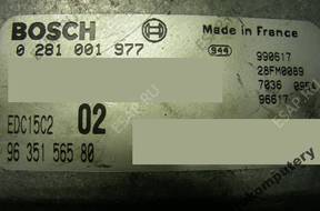 БЛОК УПРАВЛЕНИЯ PEUGEOT 406 9635156580 0281001977 +KOD