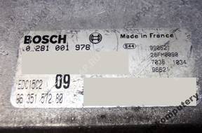 БЛОК УПРАВЛЕНИЯ PEUGEOT 406 9635157280 0281001978 +KOD