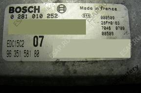 БЛОК УПРАВЛЕНИЯ PEUGEOT 406 9635158180 0281010252 +KOD