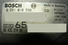 БЛОК УПРАВЛЕНИЯ PEUGEOT 406 9643527480 0281010590 +KOD