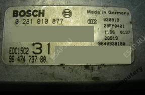 БЛОК УПРАВЛЕНИЯ PEUGEOT 406 9647473780 0281010877 +KOD