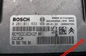 БЛОК УПРАВЛЕНИЯ PEUGEOT 407 0281011633 9658274680 1.6 HDI
