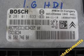 БЛОК УПРАВЛЕНИЯ PEUGEOT 407 1.6 HDI 0281011633 S120104700