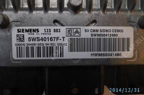 БЛОК УПРАВЛЕНИЯ PEUGEOT 407 2.0 HDI 5WS40167FT 9655041480