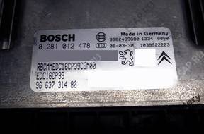 БЛОК УПРАВЛЕНИЯ PEUGEOT 407 2.2HDI 9663731480 0281012478