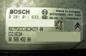 БЛОК УПРАВЛЕНИЯ PEUGEOT 407 9658945280 0281011633 +KOD