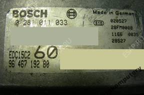 БЛОК УПРАВЛЕНИЯ PEUGEOT 807 9646719280 0281011033 +KOD