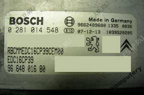 БЛОК УПРАВЛЕНИЯ PEUGEOT 807 9664801680 0281014548