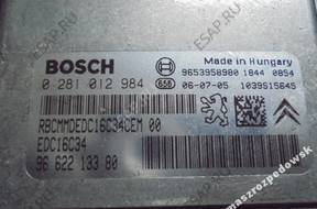 БЛОК УПРАВЛЕНИЯ PEUGEOT CITROEN 0281012984 9662213380