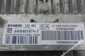 БЛОК УПРАВЛЕНИЯ PEUGEOT CITROEN 5WS40167H-T 9658345080
