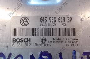БЛОК УПРАВЛЕНИЯ   POLO 1.4 TDI 045906019BF